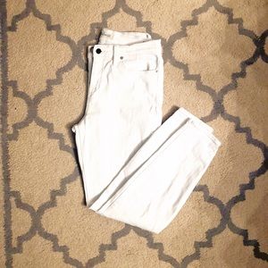 Madewell High Riser Skinny White Jeans